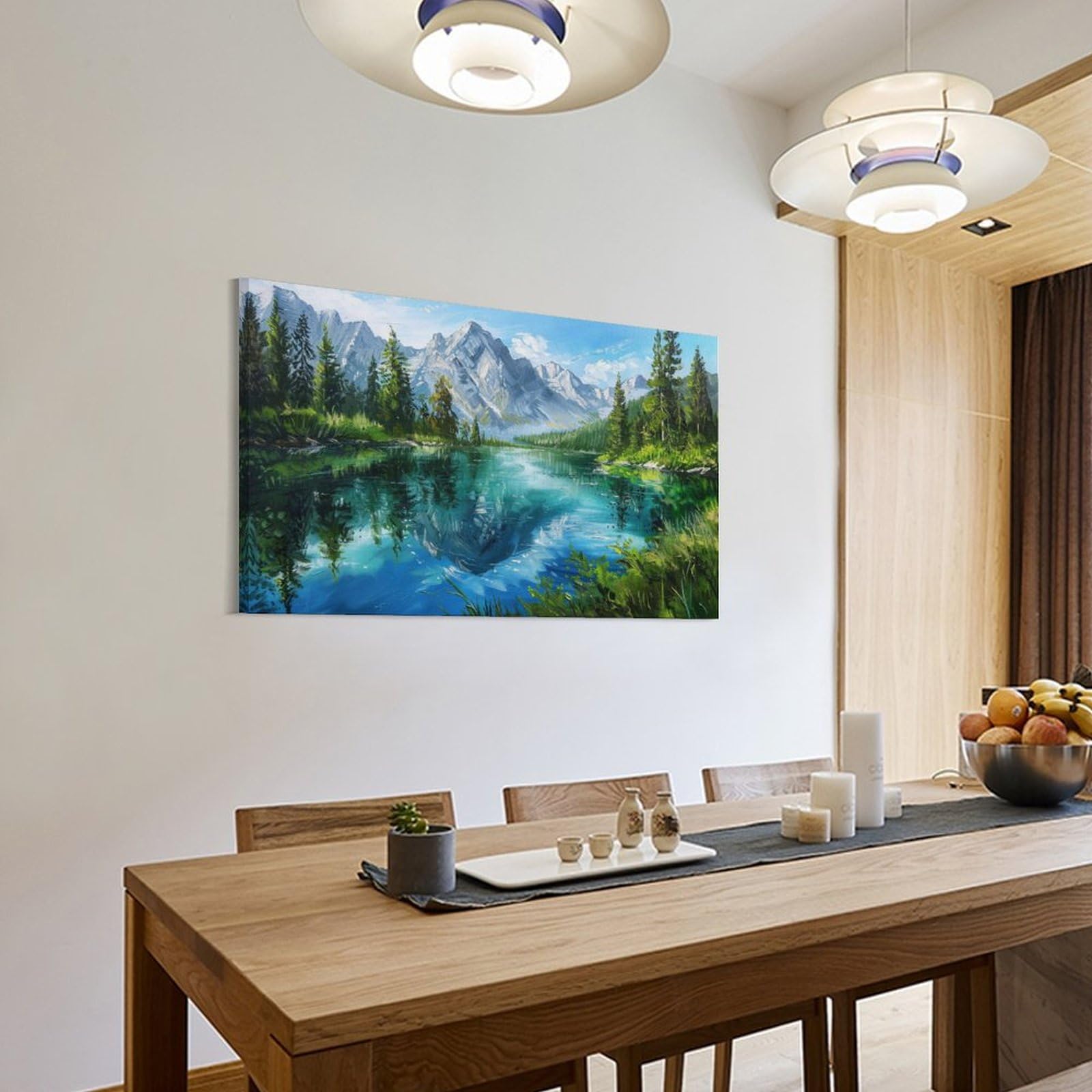 Amazon.co.jp: 絵画 山川の森インテリア 絵画 美しい自然の風景アート